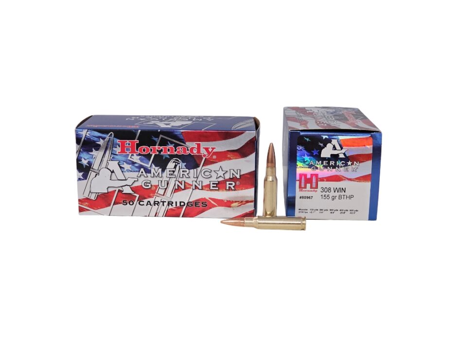 Hornady American Gunner .308 Win 155 Grain Boat Tail Hollow Point - 50 Rounds (Box) 80967