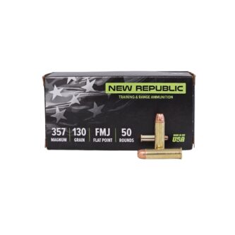 New Republic .357 Mag 130 Grain FMJ Flat Point - 50 Rounds (Box)