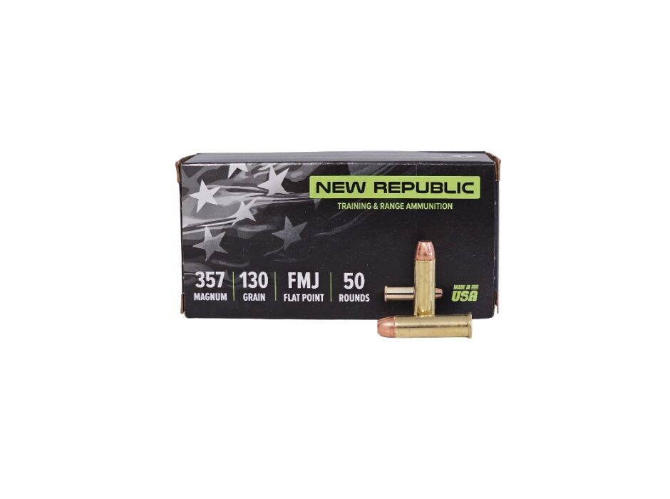 New Republic .357 Mag 130 Grain FMJ Flat Point - 50 Rounds (Box)