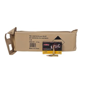 PMC X-Tac 5.56x45mm NATO 55 Grain FMJ-BT BATTLEPACK - 200 Rounds (10 Boxes Sealed in BP) 556XBP