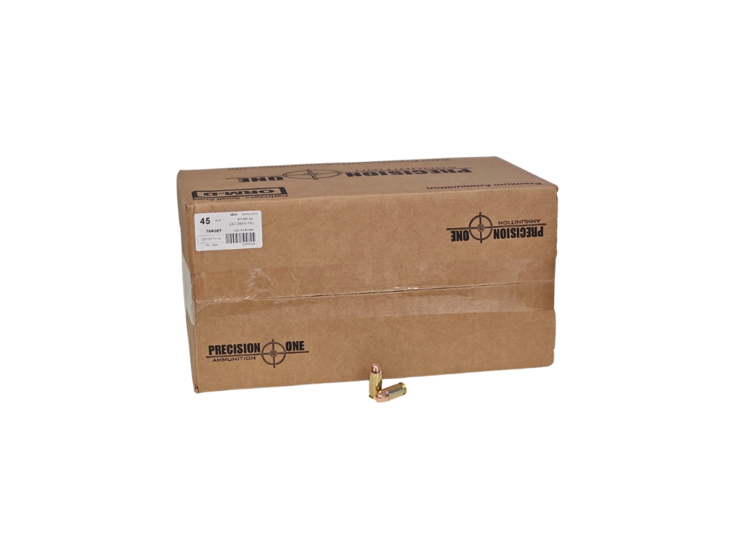 Precision One .45 ACP BULK 230 Grain Full Metal Jacket – 1,000 Rounds (BULK)