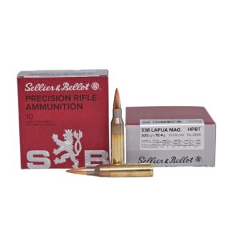 Sellier & Bellot MATCH .338 Lapua Mag 300 Grain Hollow Point Boat Tail - 10 Rounds (Box) SB338LMB