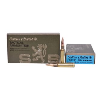 Sellier & Bellot SUBSONIC 7.62x51mm NATO 200 Grain FMJ - 20 Rounds (Box) SB762SUBB