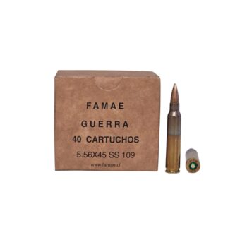 FAMAE Chilean Military 5.56x45mm NATO 62 Grain FMJ SS109 (M855) - 40 Rounds (Box)