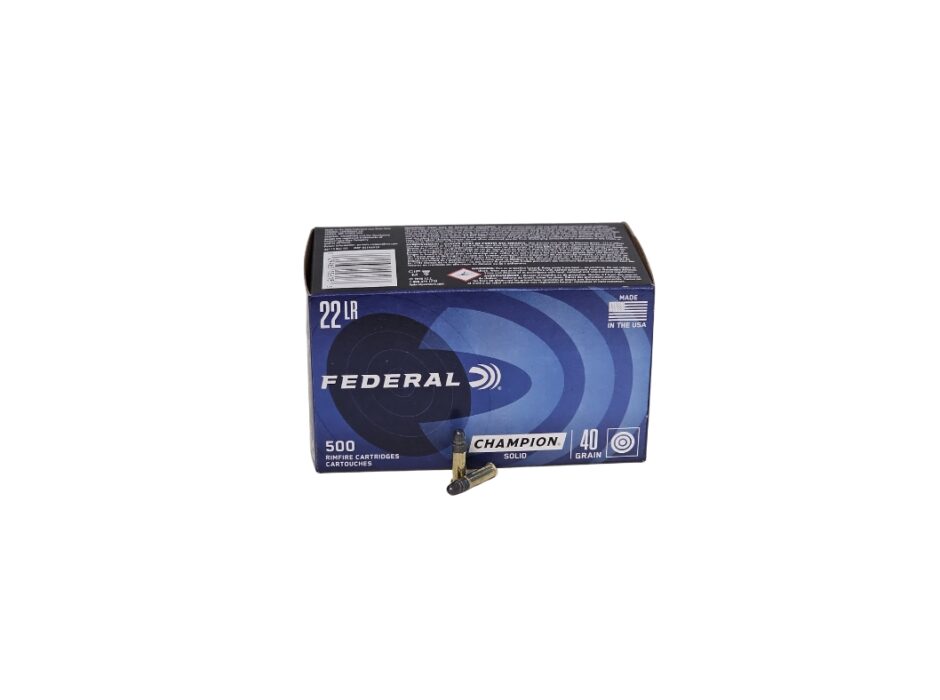 Federal Champion High Velocity .22LR 40 Grain Lead Round Nose - 500 Rounds (Brick) 510
