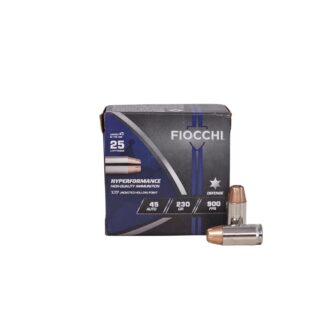 Fiocchi Hyperformance .45 ACP 230 Grain Hornady XTP - 25 Rounds (Box) 45XTP25