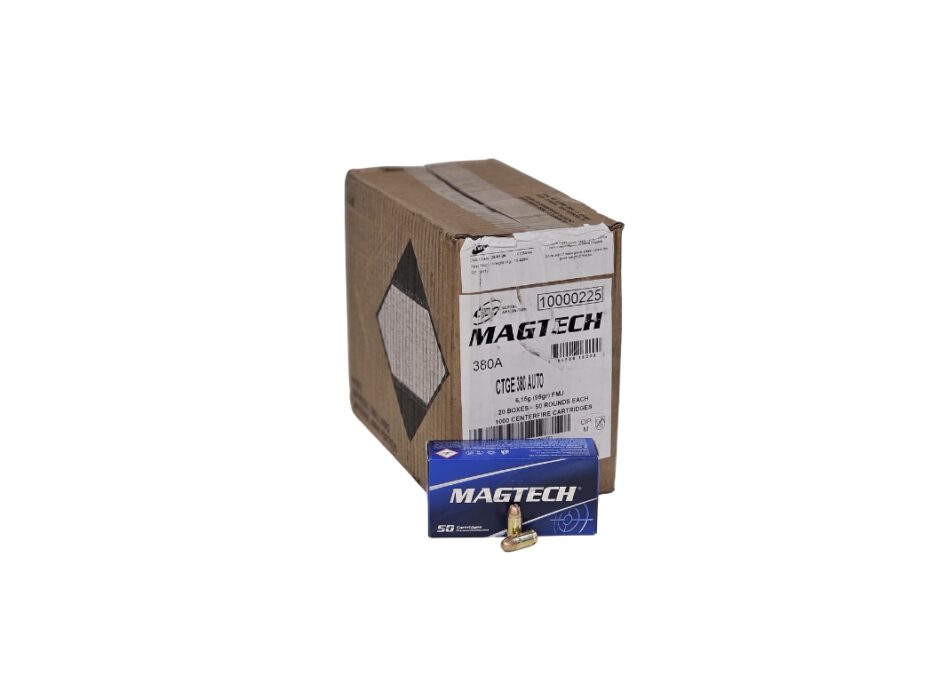 Magtech .380 Auto CASE 95 Grain Full Metal Jacket - 1,000 Rounds (CASE) 380A