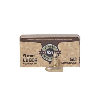 Patriot Sports (STV) 9mm Luger 124 Grain Full Metal Jacket - 50 Rounds (Box) P9MM124F