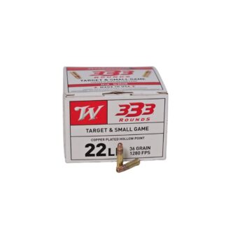 Winchester .22LR 36 Grain Copper Plated Hollow Point - 333 Rounds (Box) 22LR333HP