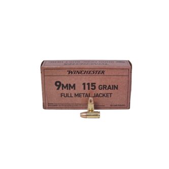Winchester Service Grade 9mm Luger CASE 115 Grain FMJ HIGH PRESSURE - 500 Rounds (CASE) SG9W