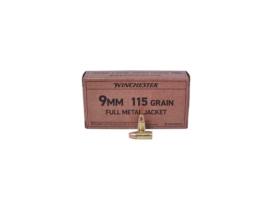 Winchester Service Grade 9mm Luger CASE 115 Grain FMJ HIGH PRESSURE - 500 Rounds (CASE) SG9W