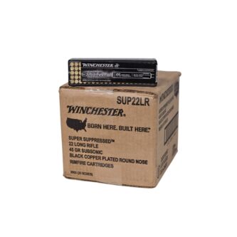 Winchester Super Suppressed .22LR CASE 45 Grain Black Copper Plated HP - 2,000 Rounds (CASE) SUP22LR