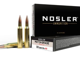 Nosler Match Grade .338 Lapua Mag 300 Grain Custom Competition HPBT - 20 Rounds (Box) 43136