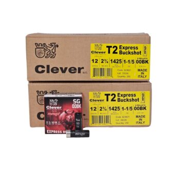 Clever Express 12 Gauge 2 3/4" 9 Pellet 00-Buck 1425FPS - 500 Rounds (2 CASES) CMBK1200
