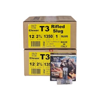 Clever mirage 12 Gauge 2 3/4" 1oz. Rifled SLUG 1350FPS - 500 Rounds (2 CASES) CLVRRSLUG