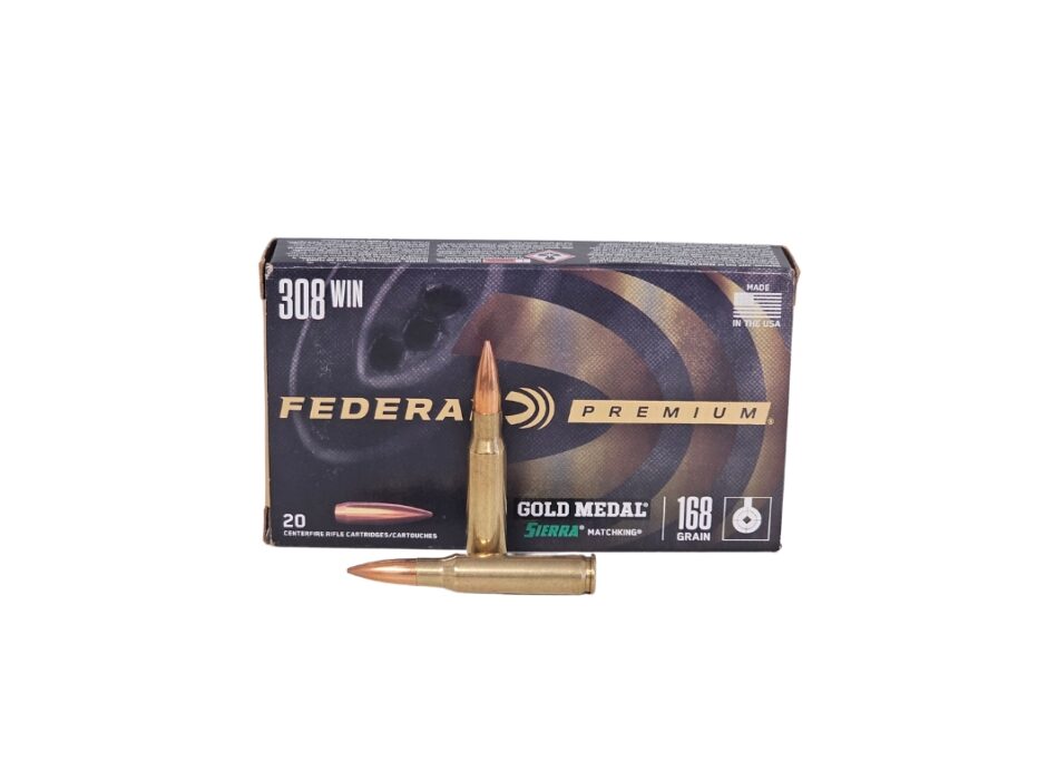 Federal Gold Medal .308 Win 168 Grain Sierra MatchKing HPBT - 20 Rounds (Box) GM308M