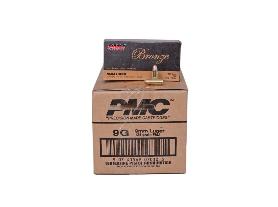 PMC 9mm Luger CASE 124 Grain Full Metal Jacket - 1,000 Rounds (CASE) 9G