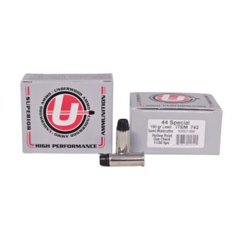 Underwood .44 Special 190 Grain Semi-Wadcutter Hollow Point Gas Check - 20 Rounds (Box) 742