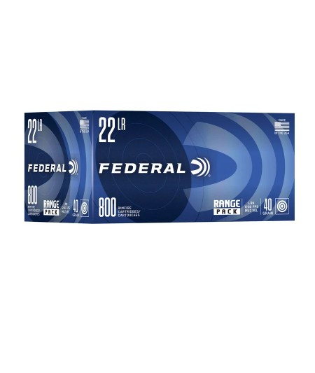 Federal Champion Range Pack .22LR 40 Grain Lead Round Nose - 800 Rounds (Range Pack) 729B800