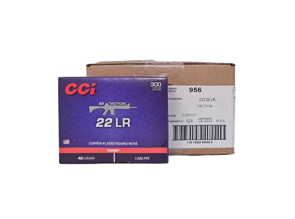 CCI AR Tactical .22LR CASE 40 Grain Copper Plated Round Nose - 3000 Rounds (CASE) 0956