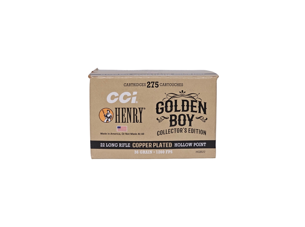 CCI Henry Golden Boy .22LR 36 Grain Copper Plated Hollow Point - 275 Rounds (Box) HGB22