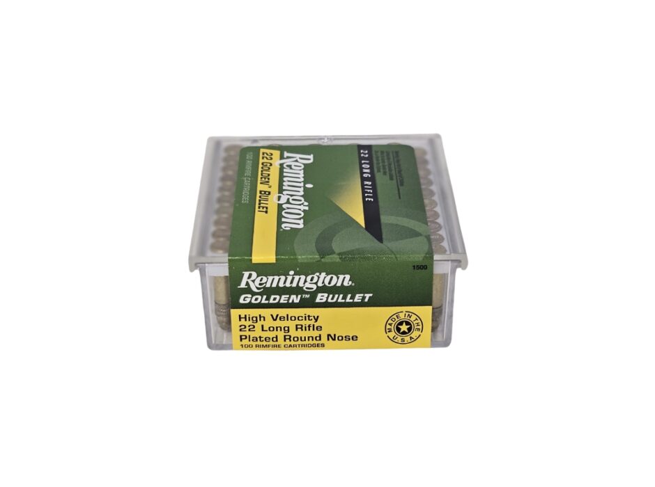 Remington Golden Bullet .22 Long Rifle 40 Grain Copper Plated Round Nose - 100 Rounds (Box) 21276