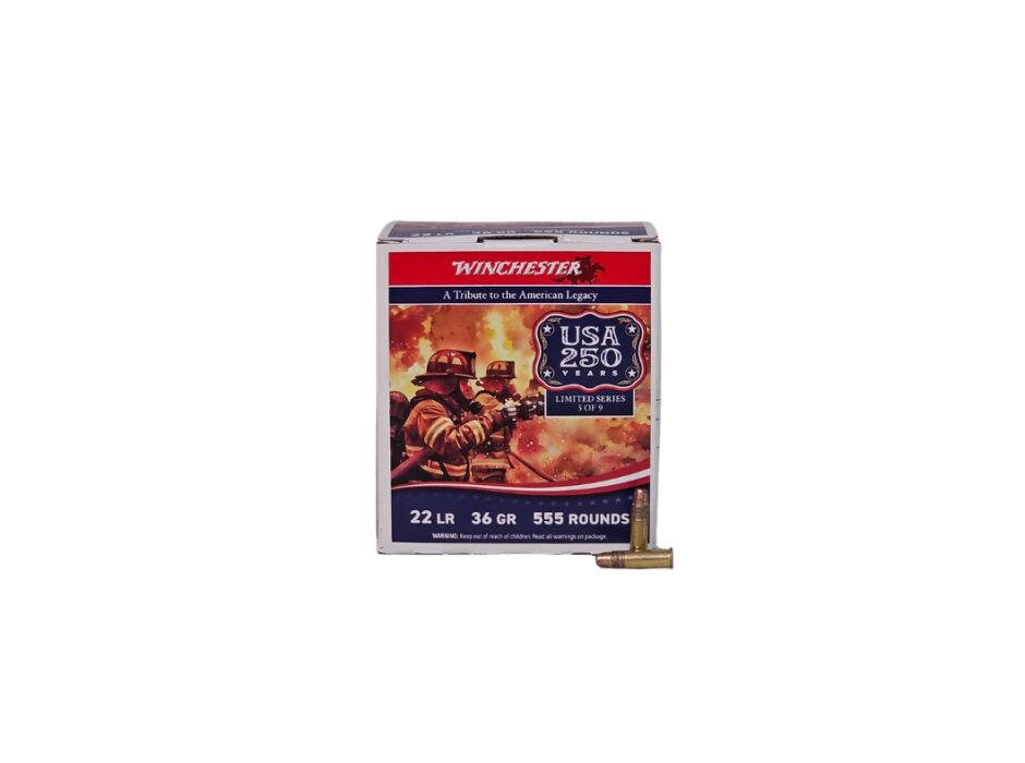 Winchester USA 250 Years .22LR 36 Grain CPHP - 555 Rounds (Box) 22LR555HP