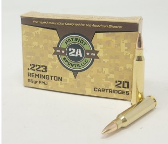 Patriot Sports .223 Rem 55 Grain FMJ - 1,500 Rounds (CASE + 25 Boxes)