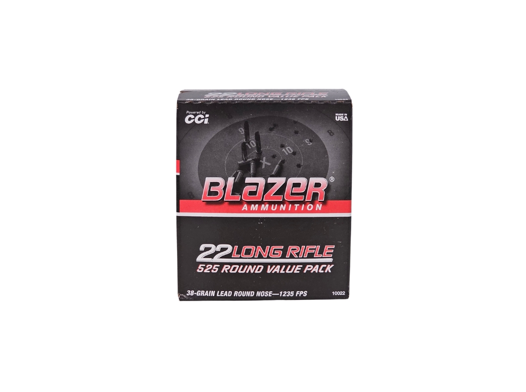 CCI Blazer .22LR High Velocity 38 Grain Lead Round Nose - 525 Rounds (Value Pack) 10022