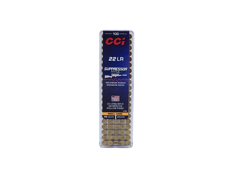 CCI Suppressor MAX .22LR 45 Grian Segmented Hollow Point - 100 Rounds (Box) 22SMX