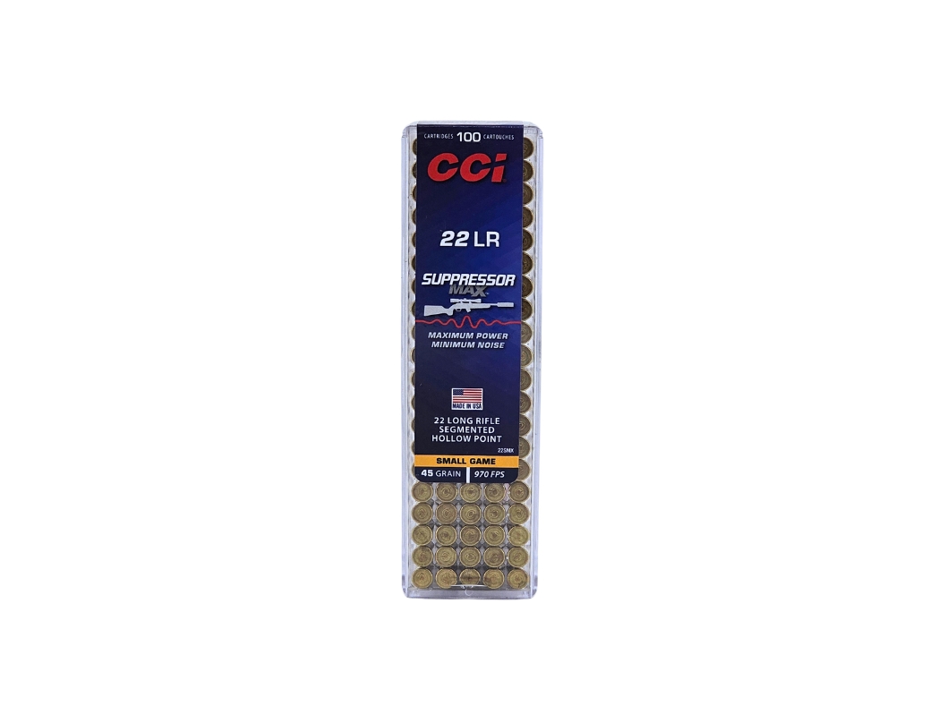 CCI Suppressor MAX .22LR CASE 45 Grian Segmented Hollow Point - 5,000 Rounds (CASE) 22SMX