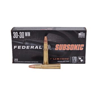 Federal Fusion SUBSONIC .30-30 Win 170 Grain Bonded Soft Point - 20 Rounds (Box) F3030FS2SUB