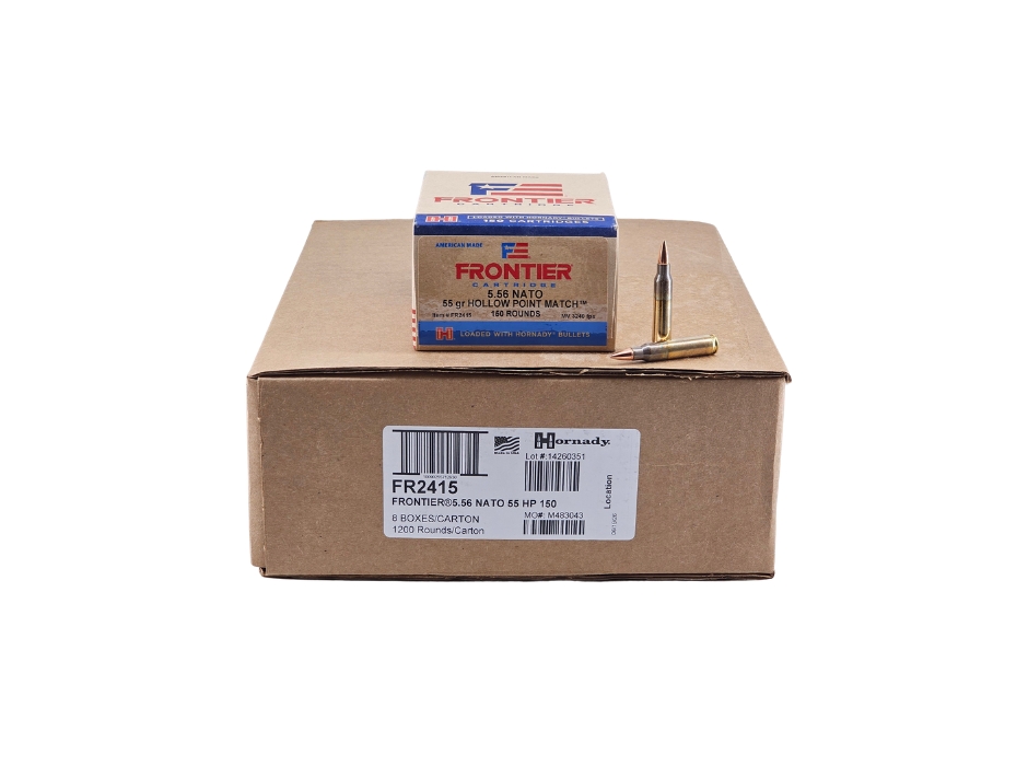Hornady MATCH Frontier 5.56x45mm NATO CASE 55 Grain Hollow Point - 1,200 Rounds (CASE) FR2415