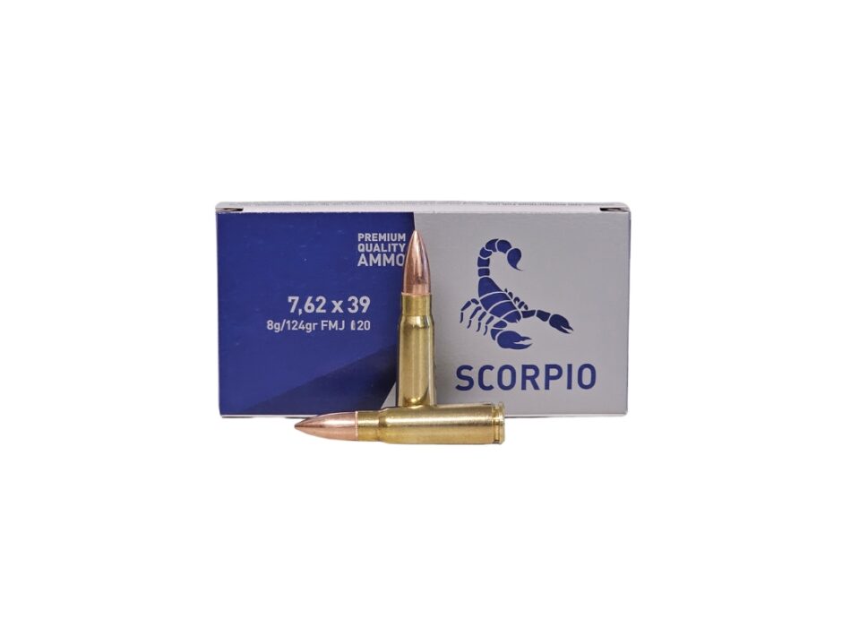 STV Scorpio 7.62x39mm 124 Grain FMJ - 20 Rounds (Box) S762124F