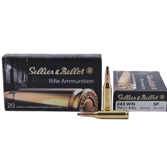 Sellier & Bellot .243 Win 100 Grain Jacketed Soft Point - 20 Rounds (Box) SB243A