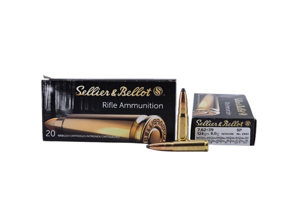 Sellier &amp; Bellot 7.62x39mm 124 Grain Soft Point - 20 Rounds (Box) SB76239B