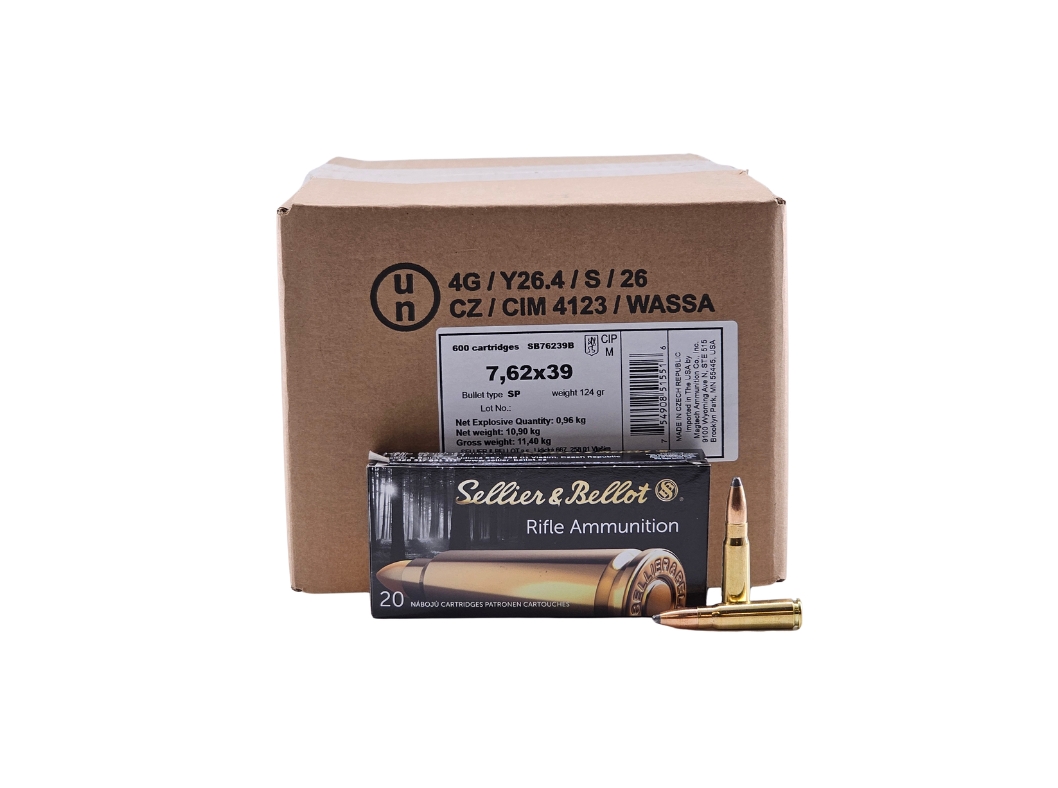 Sellier & Bellot 7.62x39mm CASE 124 Grain Soft Point – 600 Rounds (CASE) SB-img-0