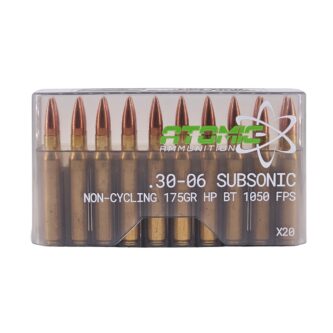 Atomic SUBSONIC .30-06 Springfield 175 Grain Hollow Point Boat Tail - 20 Rounds (Box)