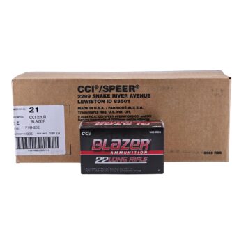 CCI Blazer .22LR High Velocity CASE 40 Grain Lead Round Nose - 5,000 Rounds (CASE) 0021