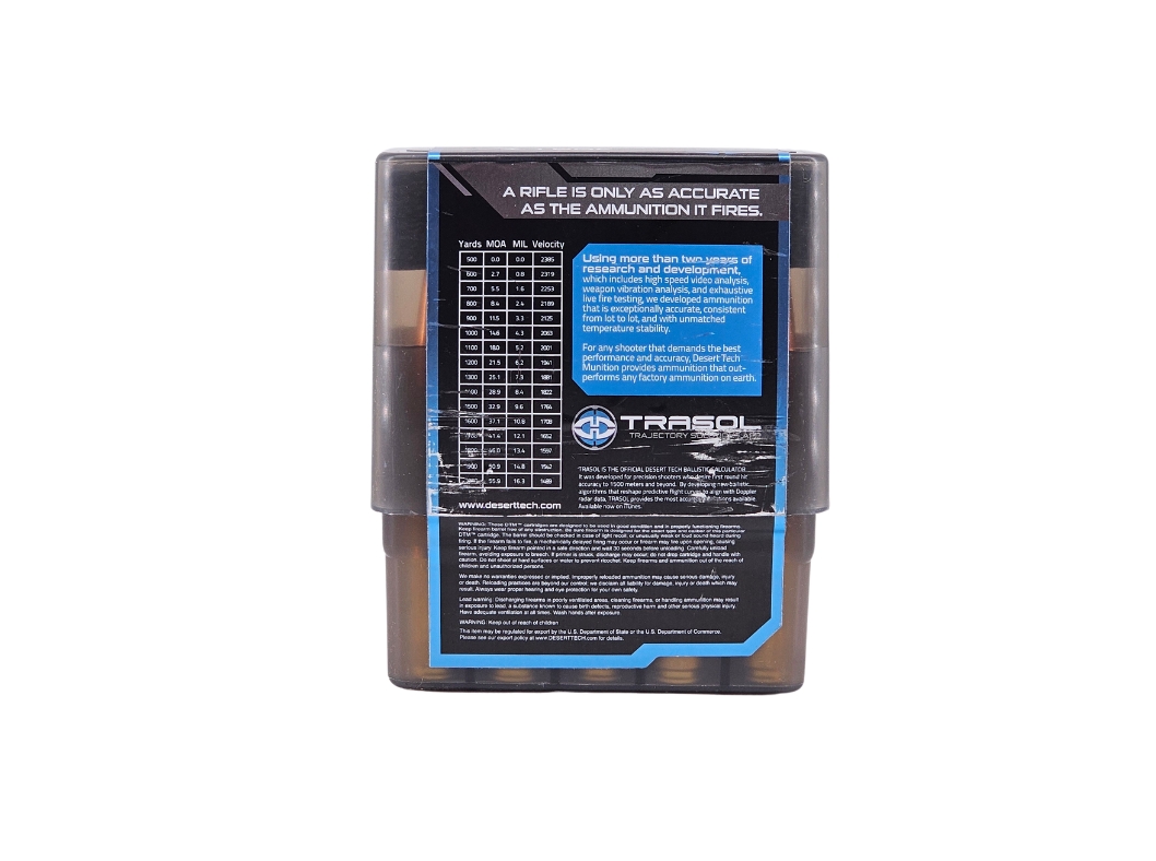 Desert Tech Premium Match .408 Cheytac 446 Grain Boat Tail Hollow Point - 10 Rounds (Box) DTM408400BX - Image 2