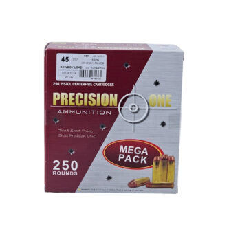Precision One .45 Long Colt Cowboy Action 255 Grain FMJ Reduced Recoil - 250 Rounds (Mega Box)