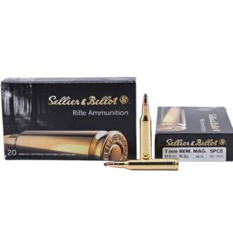 Sellier & Bellot 7mm Rem Mag 173 Grain Jacketed Soft Point - 20 Rounds (Box) SB7A
