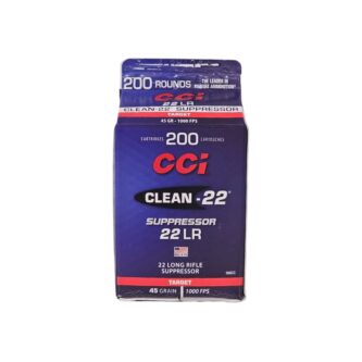 CCI Clean-22 Suppressor Subsonic .22LR 45 Grain Poly-Coated LRN – 200 Rounds (Box) 980CC