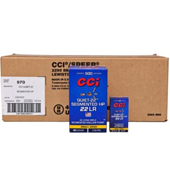 CCI Quiet-22 .22 LR CASE Subsonic Segmented HP 40 Grain 710 FPS - 5,000 Rounds (CASE) 0970