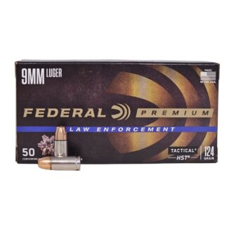 Federal Law Enforcement 9mm Luger 124 Grain HST Hollow Point - 50 Rounds (Box) P9HST1