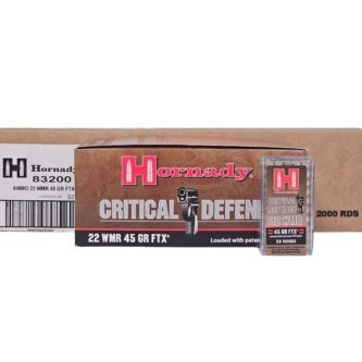 Hornady Critical Defense .22 WMR CASE 45 Grain FTX - 2,000 Rounds (CASE) 83200