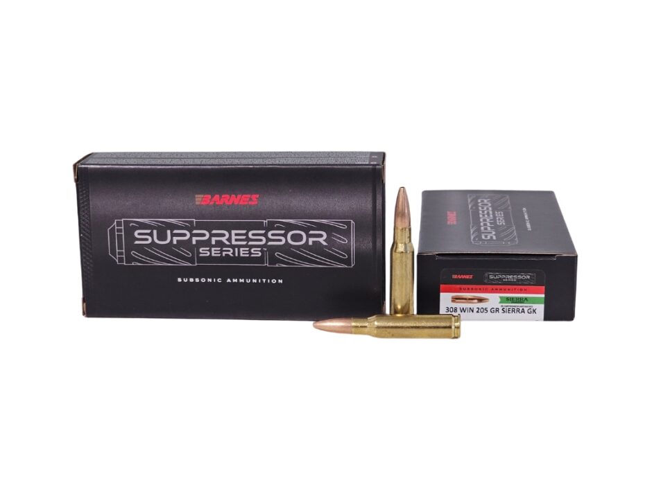 Barnes Suppressor Subsonic .308 Win 205 Grain Sierra GameKing JHP - 20 Rounds (Box) 32531