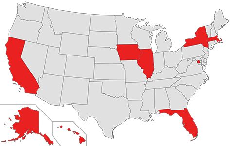 Dragon's Breath Ammo United States Legality Map